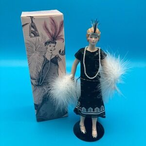 Vintage 1989 Avon Fashion Doll Collection Gloria Flapper- Style Girl Roaring 20s